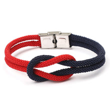 Load image into Gallery viewer, New Elegant Fashion Multi-Layer Concentric Modern Knot Rope Men Anchor Luxury Bracelet Charm Fine Bracelets For Women Fold Over Clasp Navy Style Jewelry

