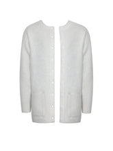 Load image into Gallery viewer, Orla White Wool-Blend Ribbed Knit Cardigan

