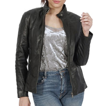 Load image into Gallery viewer, Sylvia Biker Leather Jacket
