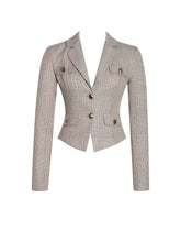 Load image into Gallery viewer, Oakley Brown Plaid Preppy Style Blazer Jacket
