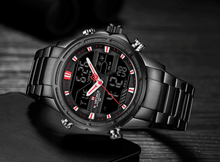 Load image into Gallery viewer, Mens Wrist Watch, Waterproof Analog Digital Watches Multifunction Stainless Steel Business Watches For Man Perfect Gift
