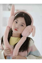 Load image into Gallery viewer, Blush Plush Rabbit Playful Ears Headphones
