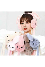 Load image into Gallery viewer, Blush Plush Rabbit Playful Ears Headphones
