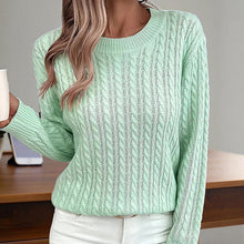 Load image into Gallery viewer, Women’s Textured Crew‑Neck Pullover Top
