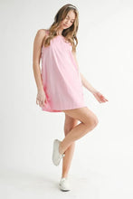 Load image into Gallery viewer, Linen Mix Side Ric Rac A-Line Mini Dress for Women – Casual Mini Dress, Summer Dress, A-Line Dress, Chic Peasant Dress, Vacation Dress, Flattering Fit Dress
