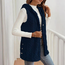 Load image into Gallery viewer, Women's Textured Sleeveless Hooded Vest
