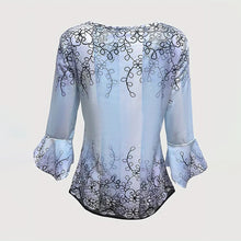 Load image into Gallery viewer, Women’s V-Neck 3/4 Sleeve Button-Front Tunic Blouse
