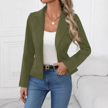 Load image into Gallery viewer, Women's Slim Fit Solid Color Blazer – French Style Long Sleeve Jacket
