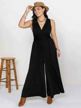 Load image into Gallery viewer, Plus Size V-Neck : Wide Leg Jumpsuit
