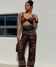 Load image into Gallery viewer, Women's 2-Piece Swimsuit Set – Sleeveless Top &amp; Wide-Leg Pants
