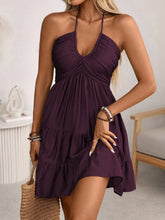 Load image into Gallery viewer, Women's Off-Shoulder V-Neck Ruffle Dress – Elegant Strap Style
