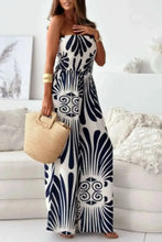 Load image into Gallery viewer, Printed Smocked : Tube Wide Leg Jumpsuit
