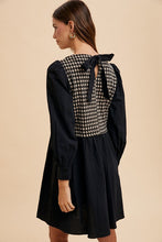 Load image into Gallery viewer, Tie Back Plaid Round Neck Mini Dress For Women – Chic and Comfortable Tie-Back Plaid Dress with Round Neck for Casual or Semi-Formal Occasions
