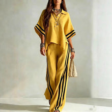 Load image into Gallery viewer, Women's Short-Sleeve Shirt &amp; Loose Pants Two-Piece Set
