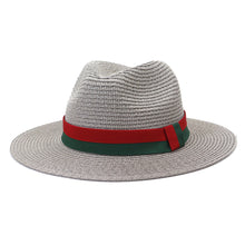 Load image into Gallery viewer, Plain Straw Sun Hat – Unisex Beach &amp; Outdoor Wide Brim
