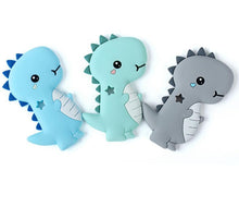 Load image into Gallery viewer, Dinosaur Baby Teether  Animal Silicone Beads Chew Charms Food Grade Silicone Teether Bead Toy Gift For Baby and Kids
