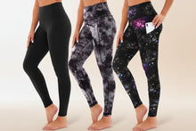 Load image into Gallery viewer, 3-Pack High-Waisted Cropped Yoga Pants with Slanted Pockets
