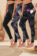 Load image into Gallery viewer, 3-Pack High-Waisted Cropped Yoga Pants with Slanted Pockets
