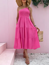 Load image into Gallery viewer, Smocked Single Shoulder Sleeveless Dress Stylish &amp; Comfortable Summer Long Dress Lightweight Dress
