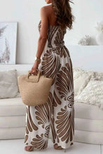 Load image into Gallery viewer, Printed Smocked : Tube Wide Leg Jumpsuit
