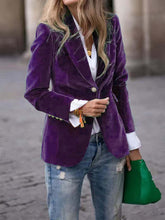 Load image into Gallery viewer, Women’s Slim-Fit Notch-Lapel Blazer
