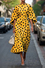 Load image into Gallery viewer, Geometric Print Batwing Sleeve Flowy Maxi Dress – 12 Styles, XS–XXXL
