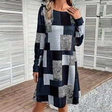 Load image into Gallery viewer, Women's Round Neck Long Sleeve Dress
