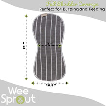 Load image into Gallery viewer, WeeSprout 100% Organic Cotton Burp Cloths — Ultra-Absorbent, Multi-Functional &amp; Gentle on Baby’s Skin
