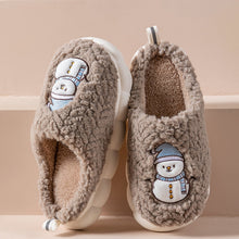 Load image into Gallery viewer, Cute Snowman Slippers Winter Indoor Household Warm Plush Thick-Soled Anti-slip Couple Home Slipper Soft Floor Bedroom House Shoes

