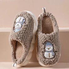 Load image into Gallery viewer, Snowman Slippers - Winter Plush Anti-Slip Couple Home Shoes
