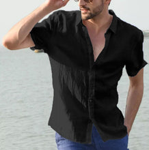Load image into Gallery viewer, Summer Short-sleeved Shirt Casual Button Tops Men Clothing
