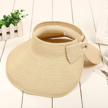 Load image into Gallery viewer, Women’s Foldable Straw Sun Hat
