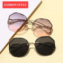 Load image into Gallery viewer, Fashion Gradient Women and Girls Modern Hexagon Metal Sunglasses For Summer In Elegant Retro Post Modern Style With UV400 Protection
