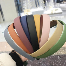 Load image into Gallery viewer, 1PC Plastic Fashion Frosted Wide Headband Hair Band Headwear Bezel Hair Accessories For Woman Satin Covered Resin Hairbands Gorgeous Hair Accessories For Women
