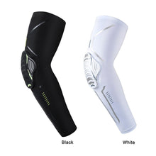 Load image into Gallery viewer, 1PC Sport Black Arm Guard Compression Sleeves Sports Fitness Elastic Elbow Protective Pad Outdoor Basketball Football Sleeves For UV Summer Sun Protection Men Athletic Arm Cover
