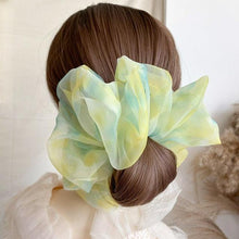 Load image into Gallery viewer, 1PC Spring Summer Net Yarn Hair Bow Scrunchies Large Chiffon Women Elastic Hair Band Ponytail Holder Hair Tie Ponytail Holder Accessories for Women Girls
