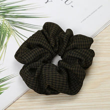 Load image into Gallery viewer, 1PC Vintage Scrunchie Stretch Headband Dot Plaid Scrunchies Women Elastic Hair Bands Girls Hair Ties Striped Ponytail Holder Accessories for Women
