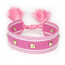 Load image into Gallery viewer, 1PC Woven Beautiful Bracelet For Men Women Adjustable Braided Friendship Bracelets Friendship Handwoven Ethnic Cotton Wrap Bracelets Knitted Bracelets Pattern For Women Girls Men
