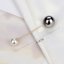 Load image into Gallery viewer, 1pcs Fashion Pearl Fixed Strap Charm Safety Pin Sweater Cardigan Clip Brooches Rhinestone Metal Jewelry Sweater Shawl Clips Faux Crystal and Pearl Pins for Fixing on Sweaters
