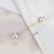 Load image into Gallery viewer, 1pcs Fashion Pearl Fixed Strap Charm Safety Pin Sweater Cardigan Clip Brooches Rhinestone Metal Jewelry Sweater Shawl Clips Faux Crystal and Pearl Pins for Fixing on Sweaters
