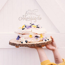 Load image into Gallery viewer, 1Pcs Hollow Letter Love Just Married Mr &amp; Mrs Cake Topper Mr and Mrs Cake Toppers Wooden Wedding Cake Topper Party Cake Decoration Mr And Mrs Cake Topper Bride and Groom Wooden Wedding Cake Topper For Wedding Party Supplies
