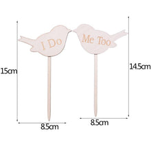 Load image into Gallery viewer, 1Pcs Hollow Letter Love Just Married Mr &amp; Mrs Cake Topper Mr and Mrs Cake Toppers Wooden Wedding Cake Topper Party Cake Decoration Mr And Mrs Cake Topper Bride and Groom Wooden Wedding Cake Topper For Wedding Party Supplies
