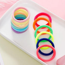 Load image into Gallery viewer, 1Set 4cm Girls Cute Colorful Elastic Hair Bands Children Lovely Ponytail Holder Scrunchies Hair Ties Headbands Fashion Hairgrips Accessories For Party

