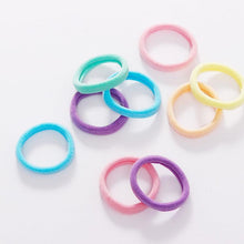 Load image into Gallery viewer, 1Set 4cm Girls Cute Colorful Elastic Hair Bands Children Lovely Ponytail Holder Scrunchies Hair Ties Headbands Fashion Hairgrips Accessories For Party

