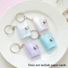 Load image into Gallery viewer, 2 Inch Photo Album PVC Sequins Transparent Sticker &amp; Name Card Holder 16 Pockets Photo Holder Business Card Bag Mini Photo Holds Photos with Key Chain Album Gifts
