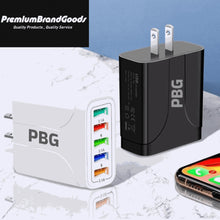 Load image into Gallery viewer, 2 Pack of 5 Port Wall Charger Charge 5 Devices at Once!

