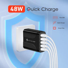 Load image into Gallery viewer, 2 Pack of 5 Port Wall Charger Charge 5 Devices at Once!
