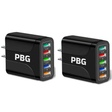 Load image into Gallery viewer, 2 Pack PBG 5 Port Wall Charger Charge 5 Devices at Once!
