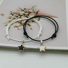 Load image into Gallery viewer, 2 pcs Set Couple Trendy Bracelet For Friend Lock Key Design Black Color Rope Couple Bracelets For Women Men Attraction Matching Bracelet Gifts For Boyfriend Girlfriend Best Friend Eternal Love Charms Adjustable Jewelry
