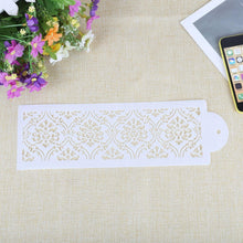 Load image into Gallery viewer, 2 Style Cake Side Cupcake Cake Sugarcraft Decoration Cake Mould Plastic Baking Cake Decorating Tool 2 Pieces Cupcake Stencil Cake Side Decorating Templates Powdered Sugar Template Wedding Cake Decor Flower Molding
